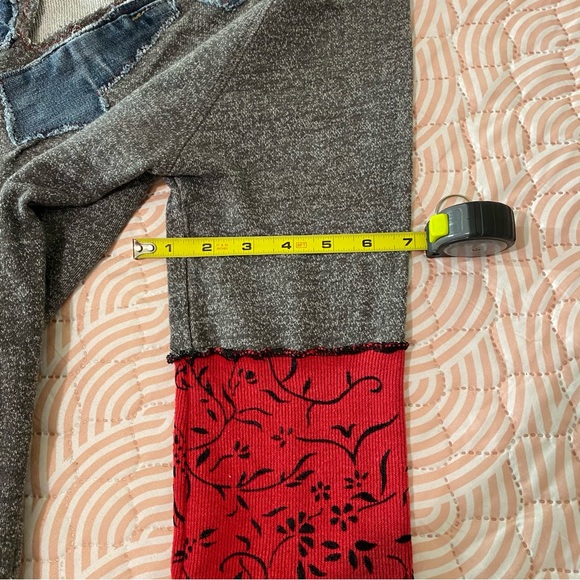 BROKEN GHOST Tops Eco- Upcycled Sweater -- Handmade tunic - Picture 8 of 12